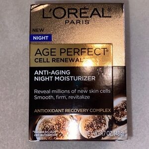 L'Oreal Age Perfect Night Moisturizer - Gold and Black